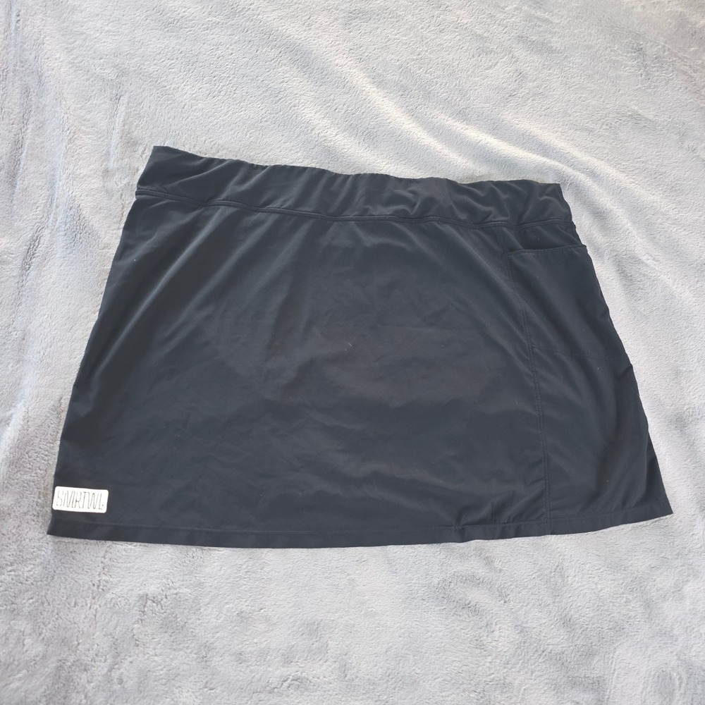Smartwool Active Womens XL Black Athletic Hiking Running Skort with Pockets